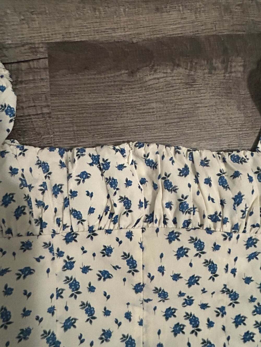Princess Polly Blue Floral Long Sleeve Corset Mini Dress Size US 8 - Picture 5 of 5